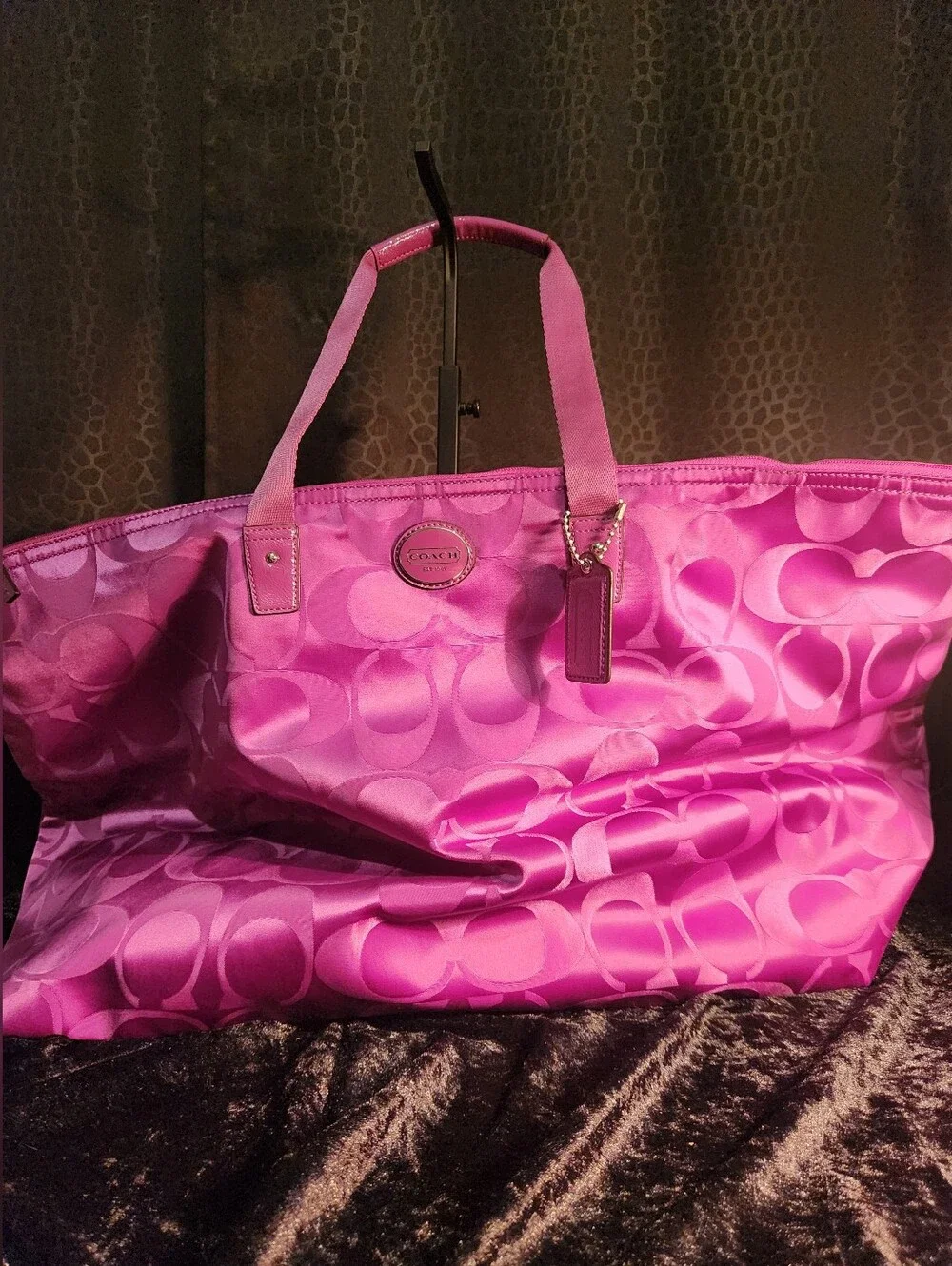 Coach Purple Weekender Tote Bag Plus Free Gift